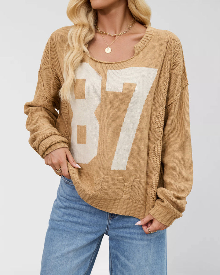 The 87 Pullover Sweater With Twist Pattern