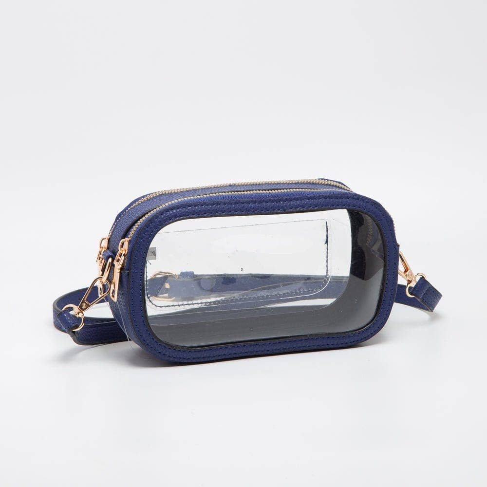 - Double Zipper Oval Clear Gameday/Stadium Bag - - Cultured Cloths Apparel