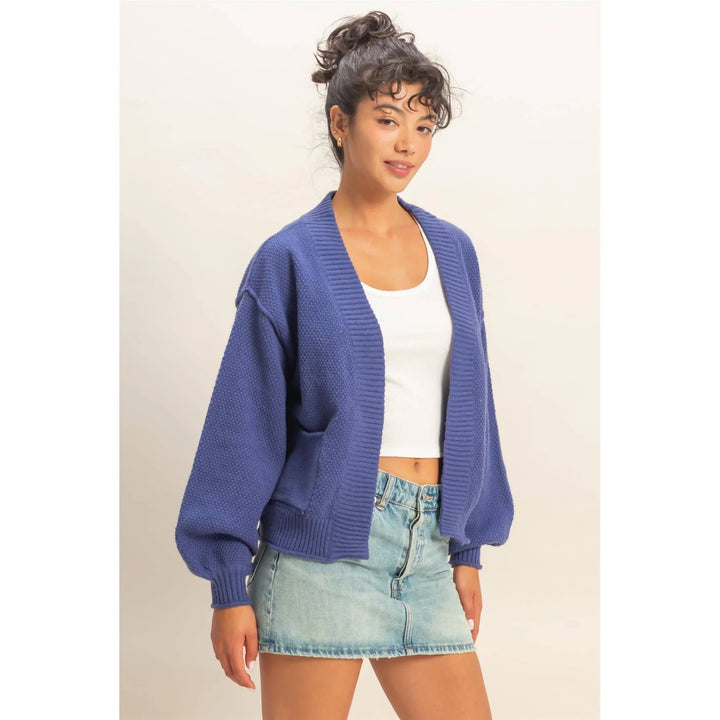 Outerwear - Oversized Textued Knit Cardigan Sweater - - Cultured Cloths Apparel