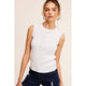 Women's Sleeveless - Ruffle Spring Summer Sleeveless Top - White - Cultured Cloths Apparel