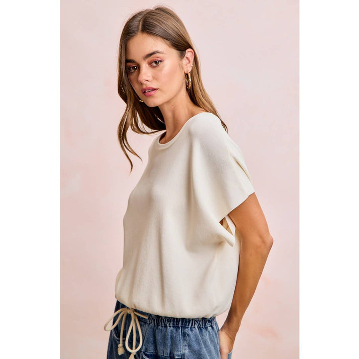 Women's Short Sleeve - SHORT DOLMAN SLEEVES LIGHTWEIGHT SOFT KNIT TOP - - Cultured Cloths Apparel
