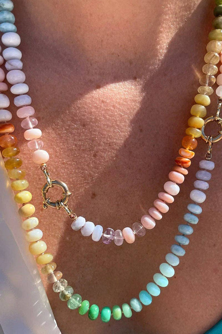Accessories, Necklaces - Vibrant Beaded Necklace - - Cultured Cloths Apparel