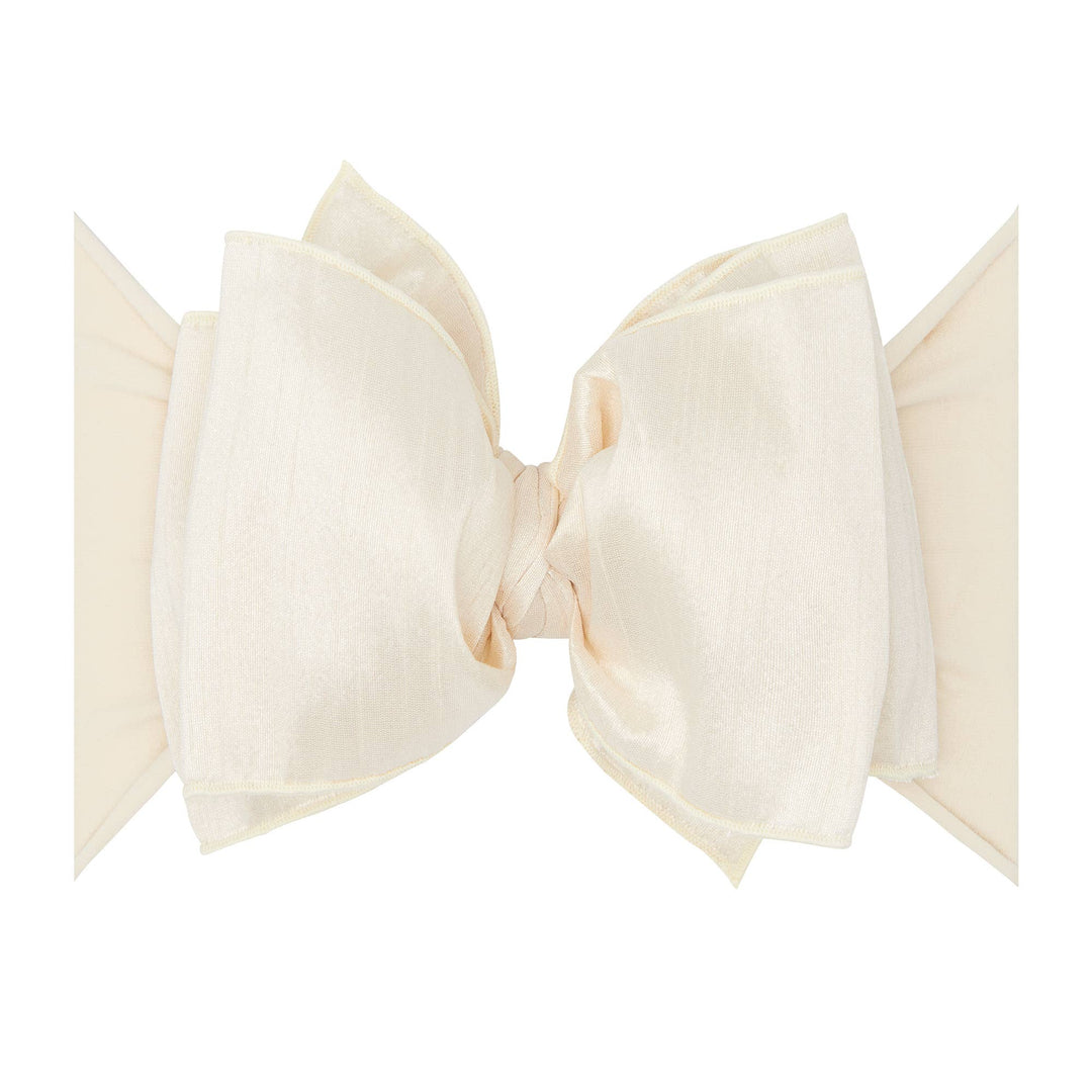 Accessories - Baby Bling® Faux Silk Big Classic Bow on soft nylon headband - - Cultured Cloths Apparel