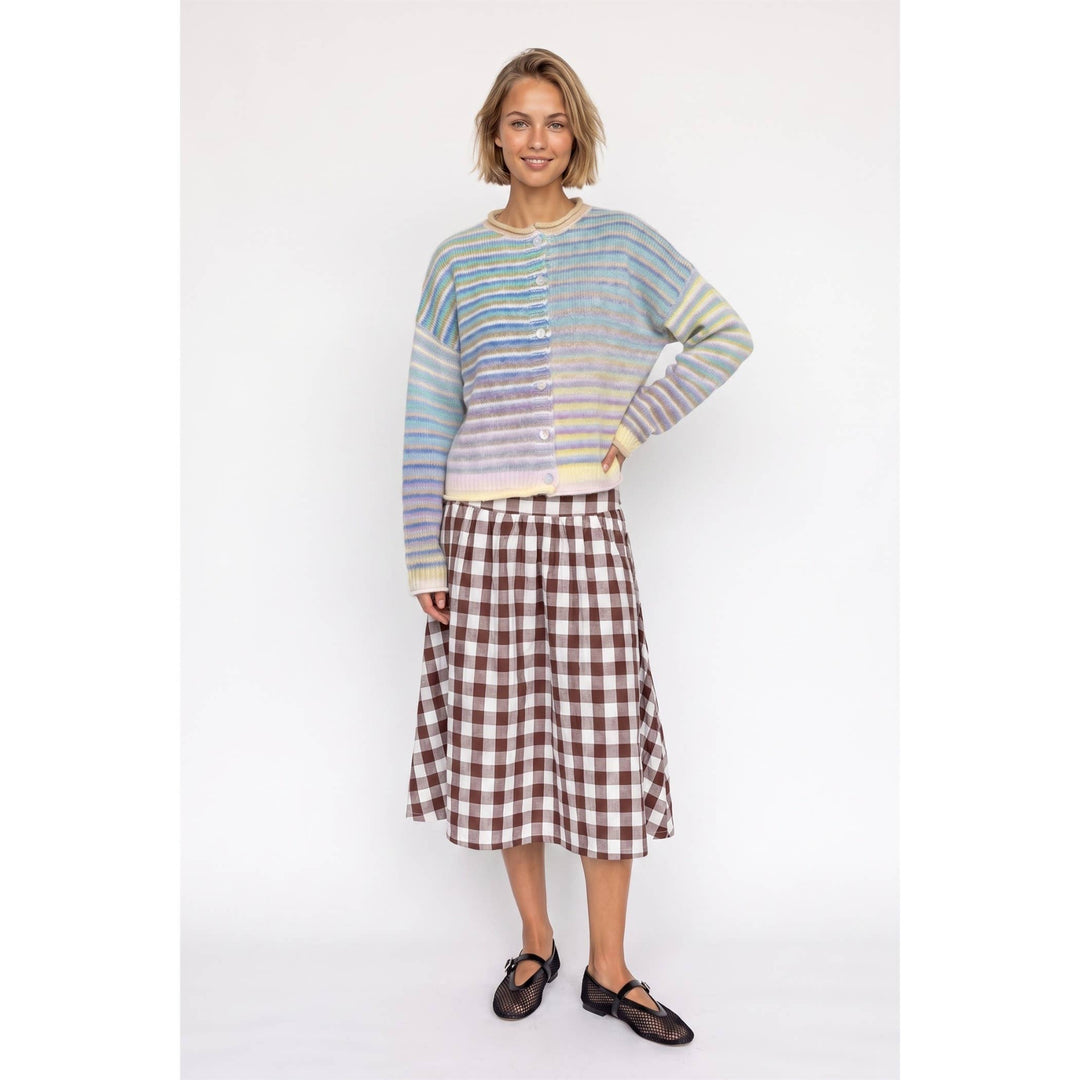 Multi color button up cardigan