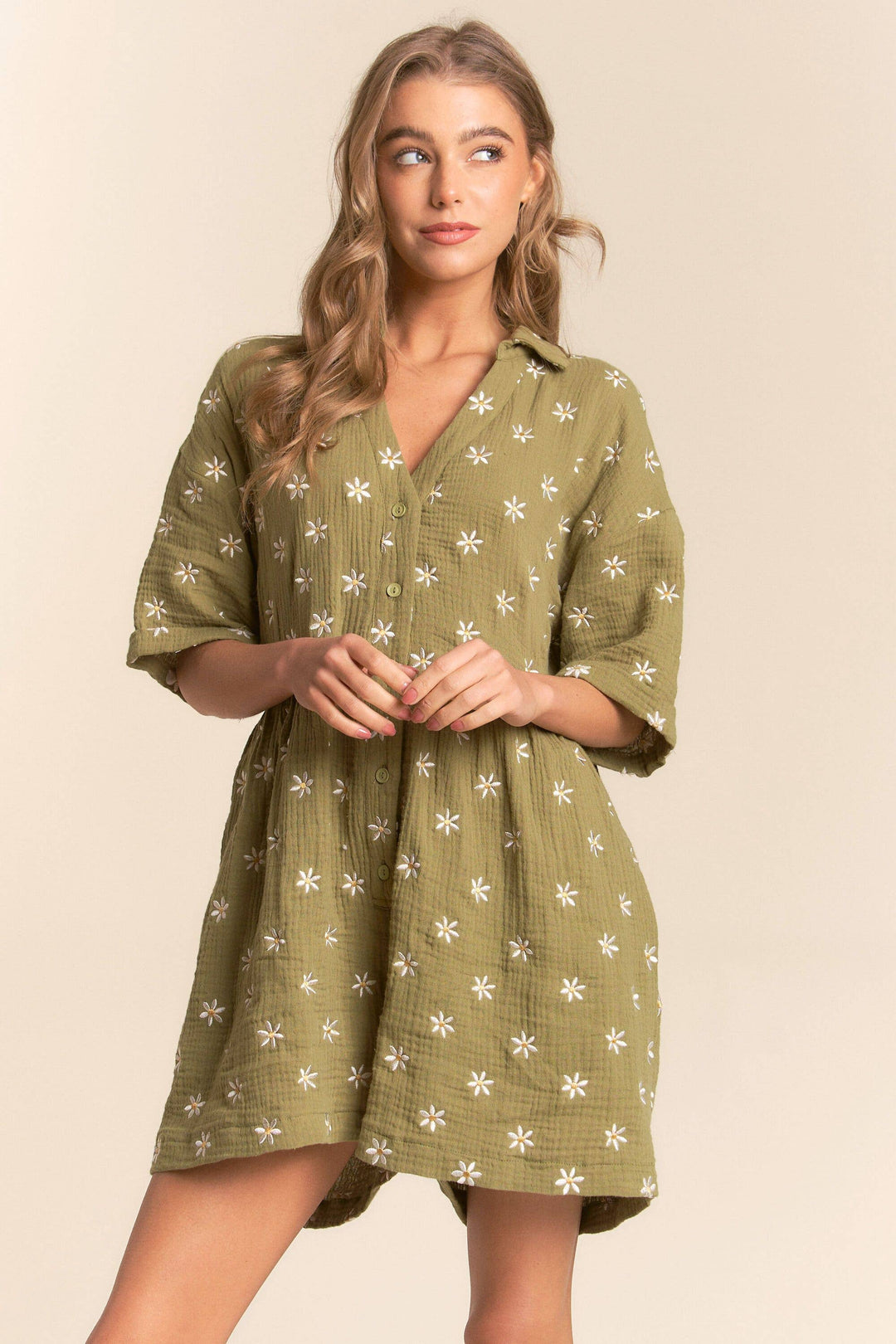 Women's Rompers - Flower Fields Gauze Romper - - Cultured Cloths Apparel