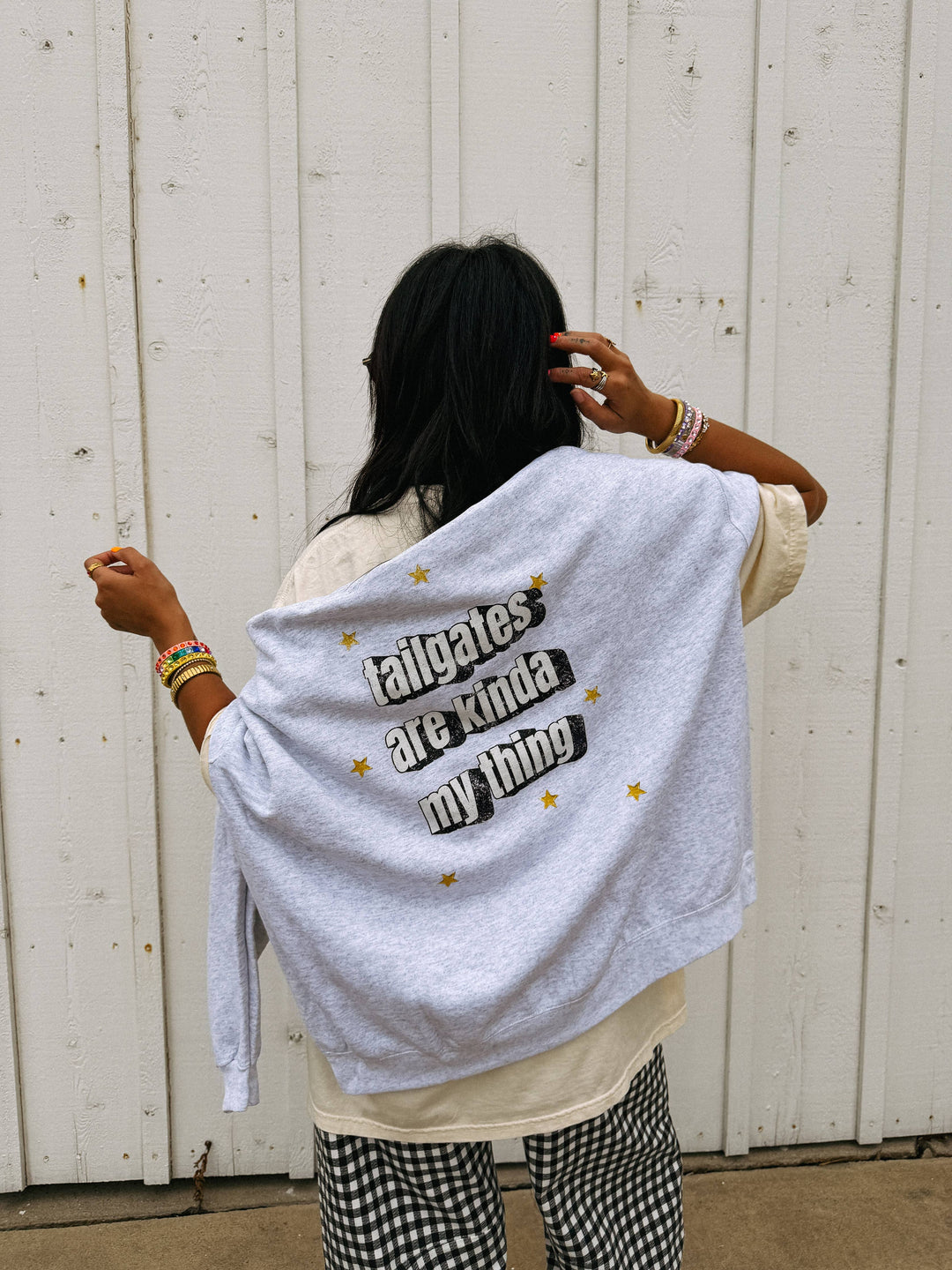 Tailgates are my kinda thing sweatshirt - ash