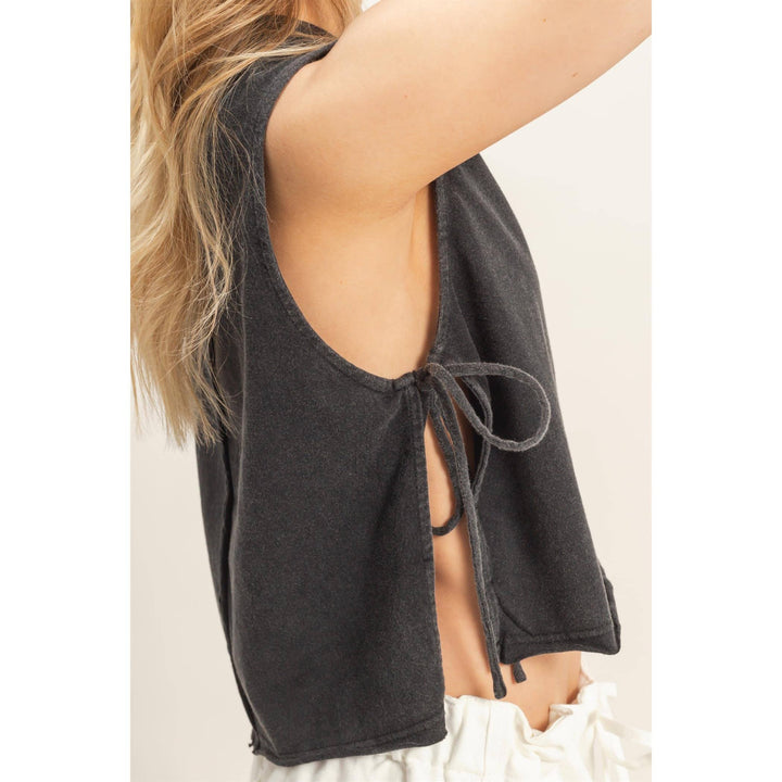 Women's Short Sleeve - Sleeveless Raw Edge Top - - Cultured Cloths Apparel