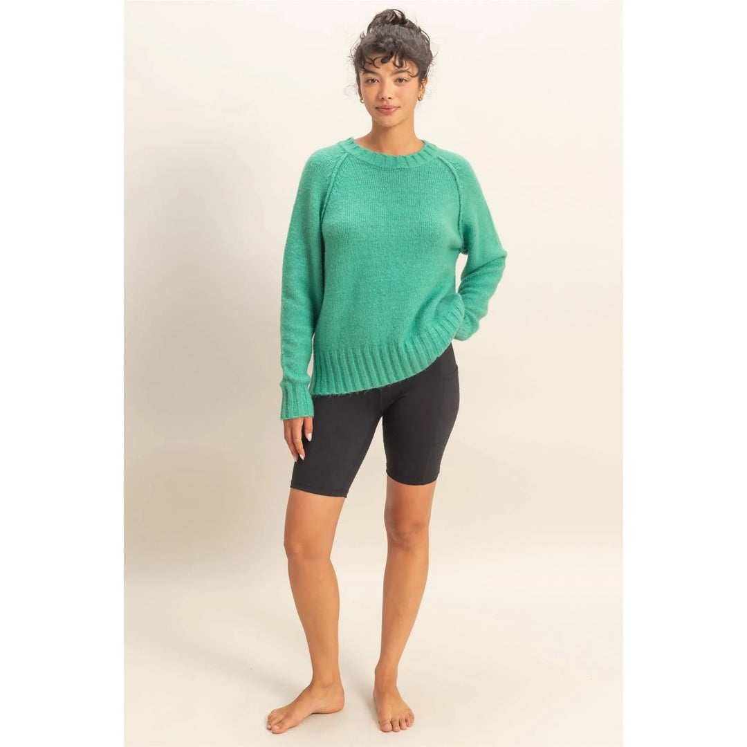 Women's Sweaters - Raglan Sleeve Crew Neck Sweater - - Cultured Cloths Apparel