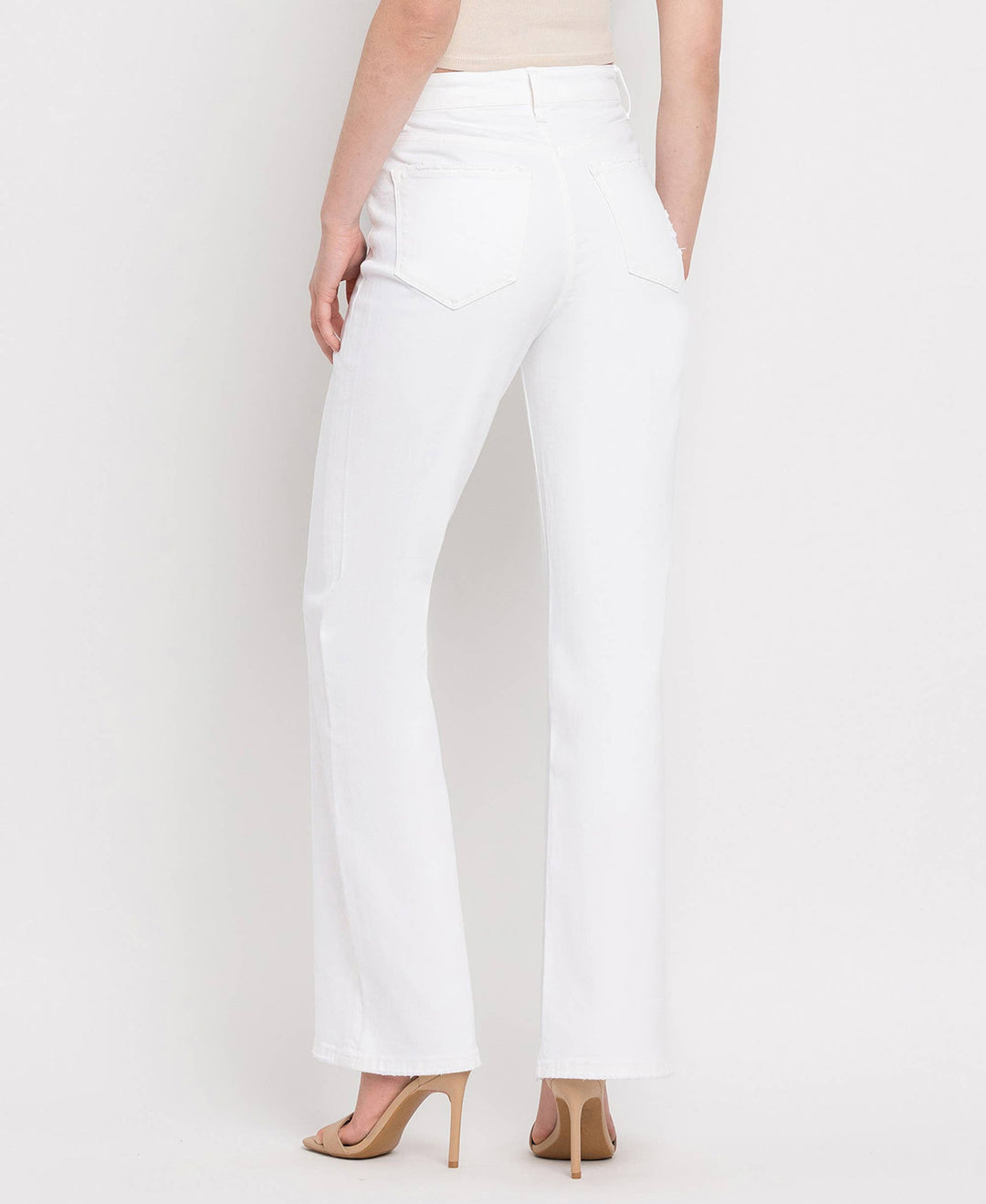 Denim - 90'S VINTAGE TUMMY CONTROL SUPER HIGH RISE FLARE JEANS - - Cultured Cloths Apparel