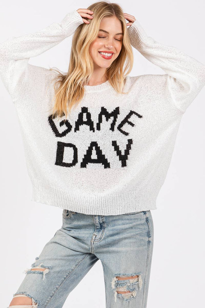 GAME DAY CREWNECK SWEATER TOP