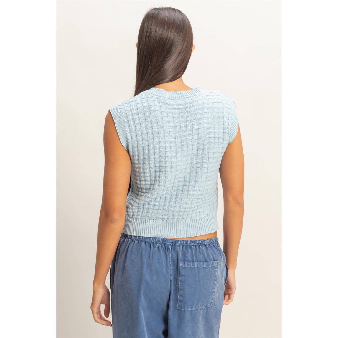 Textured Sleeveless Knit Top