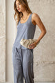 Women's Sleeveless - SATIN SLEEVELESS BIAS CUT TANK TOP -  - Cultured Cloths Apparel