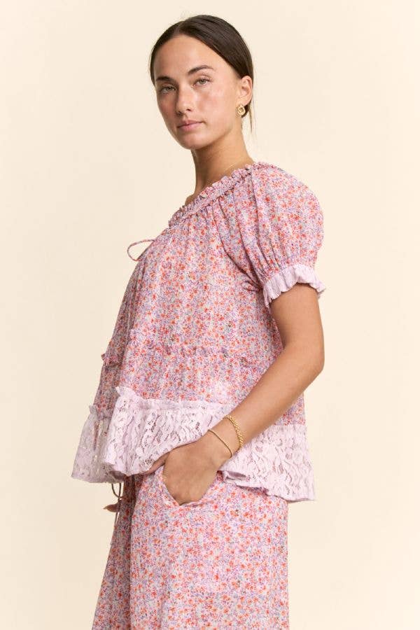 CHIFFON LACE PEASANT SET