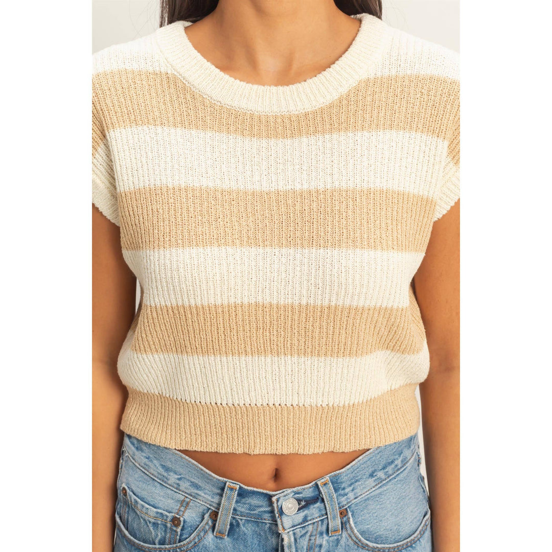 Striped Ribbed Knit Top