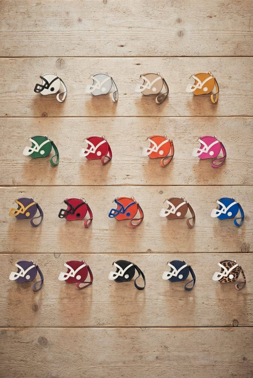 Football Helmet Coin Purse Wristlet