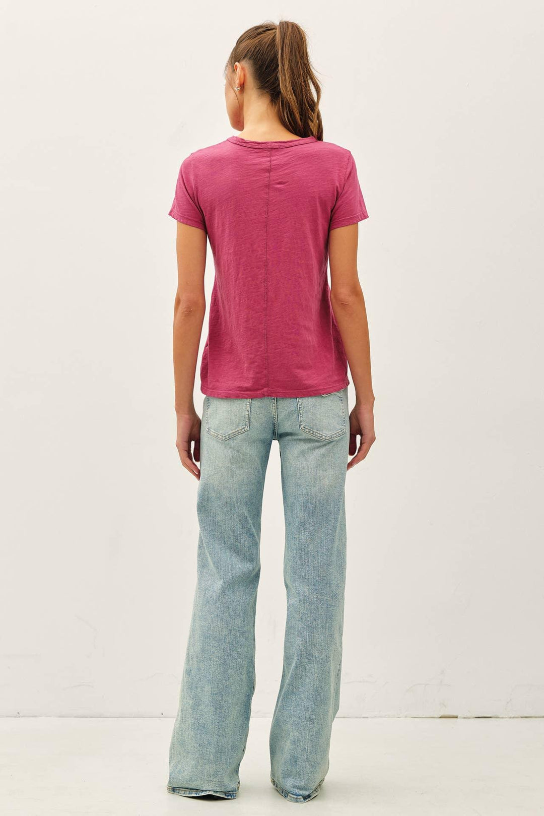 NEW COLOR-GARMENT DYED COTTON SLUB TEE