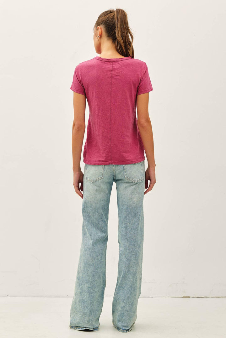 NEW COLOR-GARMENT DYED COTTON SLUB TEE