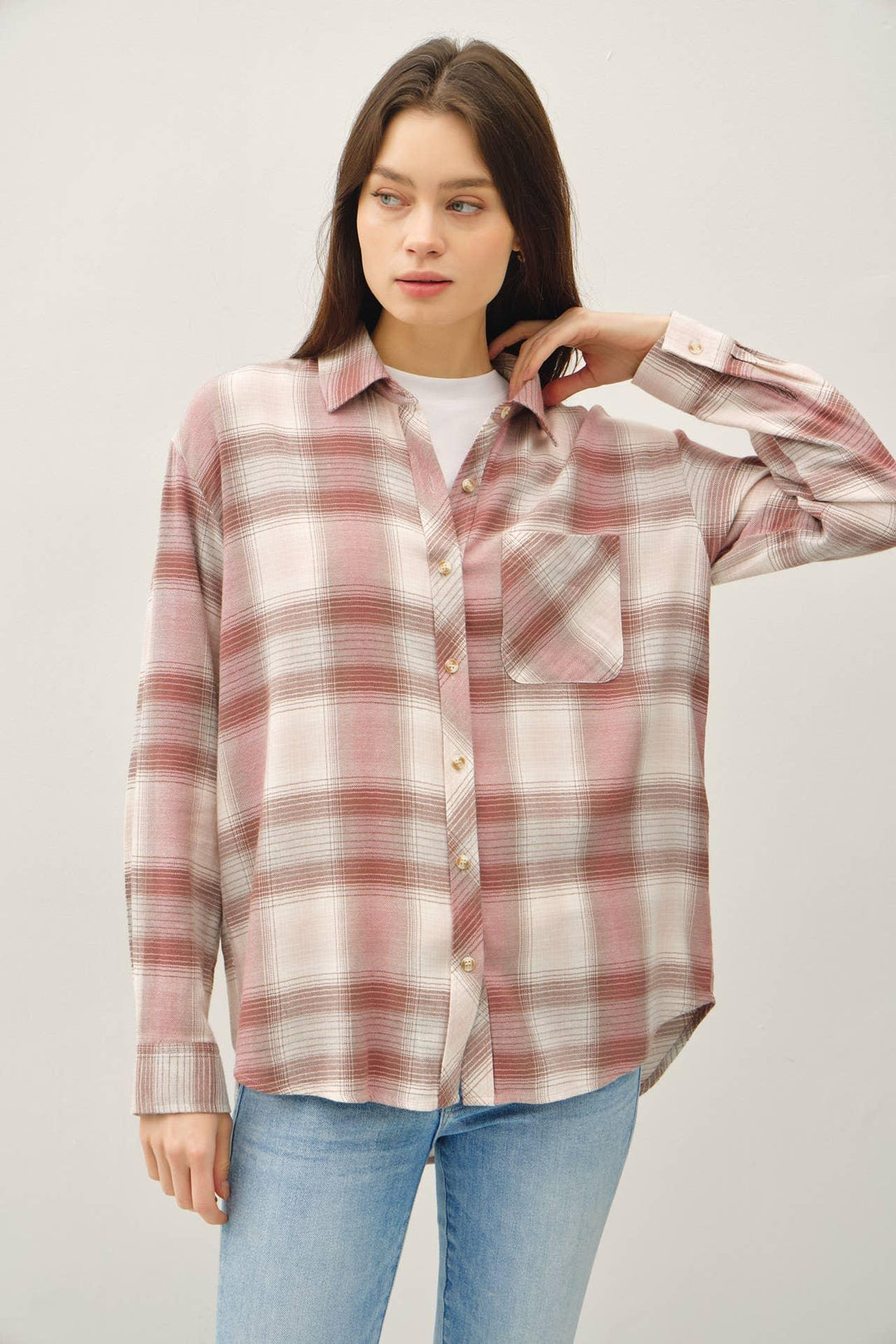 VINTAGE PLAID BOXY SHIRT