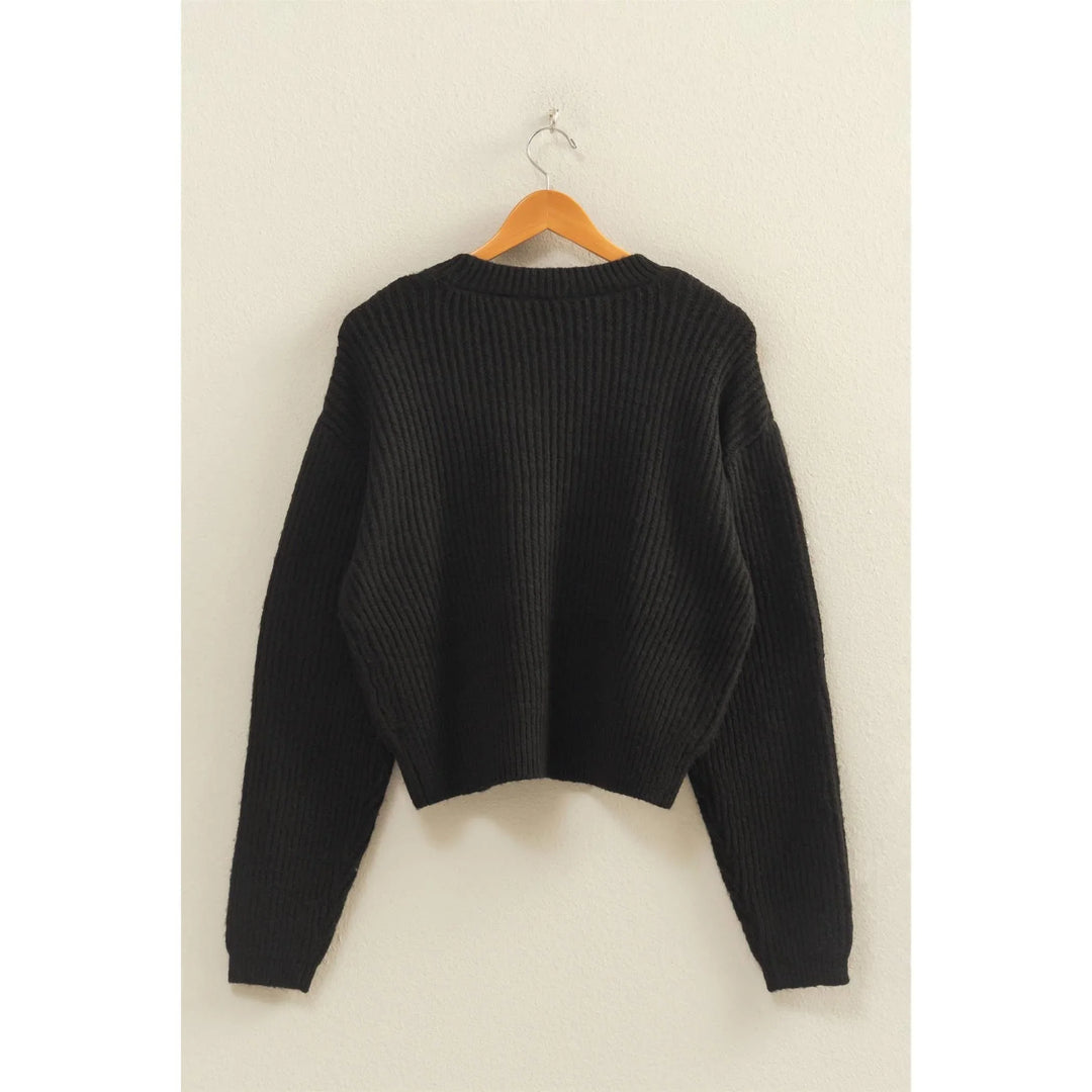 Women's Sweaters - Ribbed Crew Neck Sweater - - Cultured Cloths Apparel