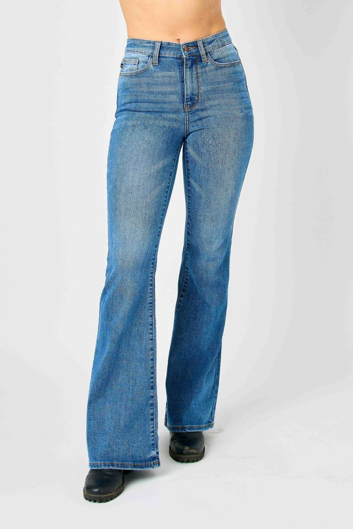 Denim - Judy Blue Full Size Hw Classic Flare Jeans - MD - Cultured Cloths Apparel