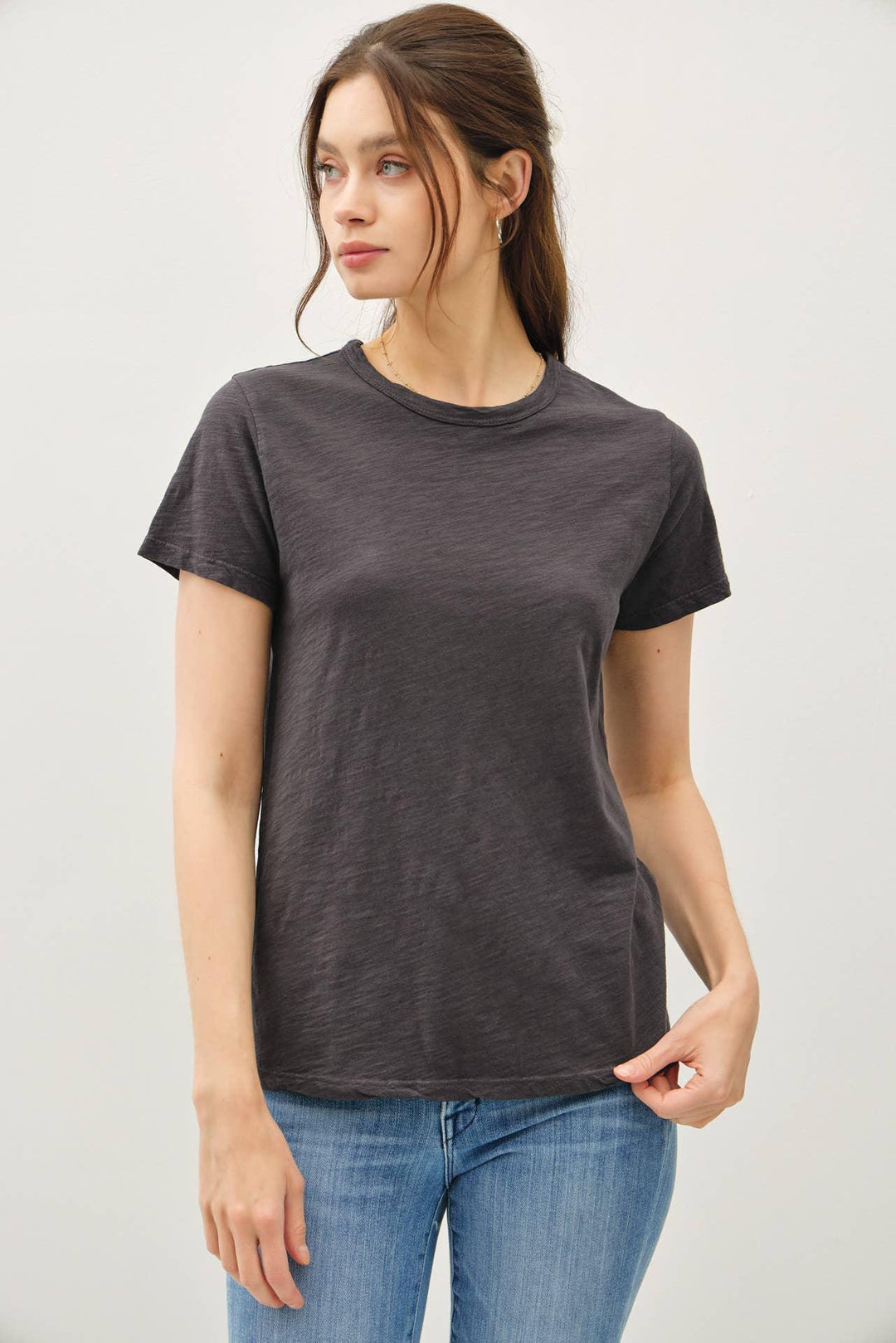 NEW COLOR-GARMENT DYED COTTON SLUB TEE