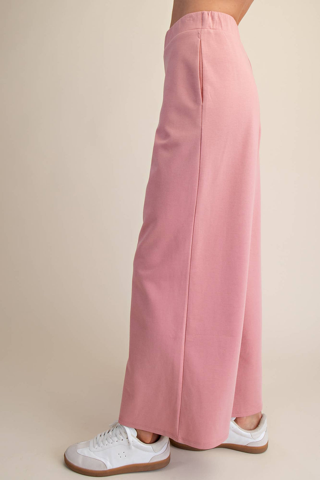- Waist Elastic Band Wide Leg Pants - - Cultured Cloths Apparel