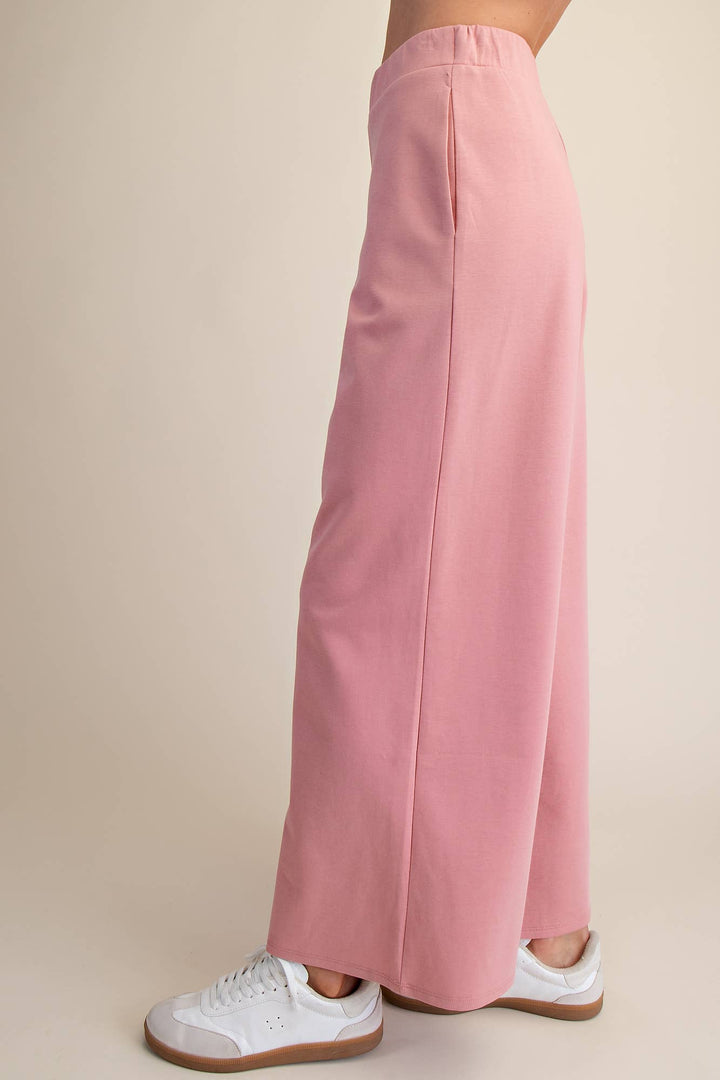 - Waist Elastic Band Wide Leg Pants - - Cultured Cloths Apparel