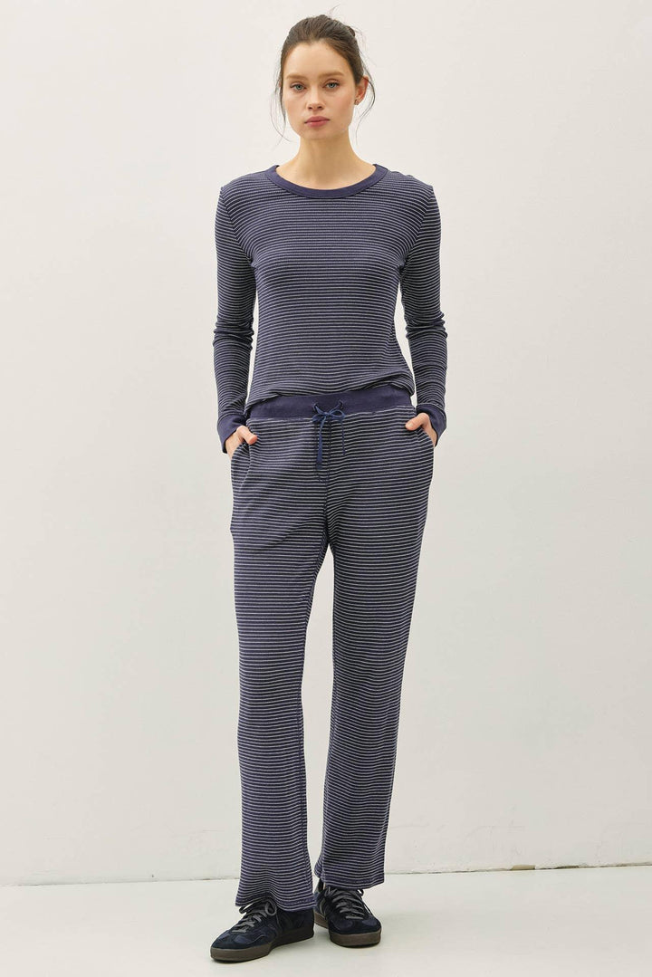 STITCHED THERMAL PULL ON PANTS