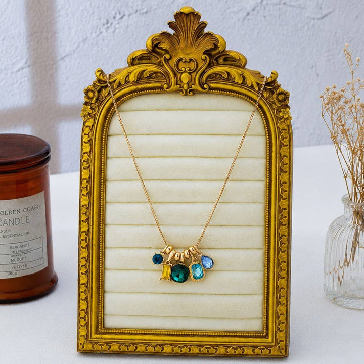 Accessories, Jewelry - Multicolor Crystal Cluster Charm Pendant Necklace | 80N93296 - - Cultured Cloths Apparel