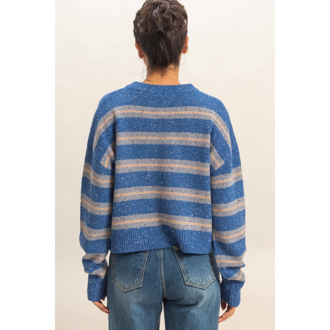 Striped Crew Neck Cozy Sweater