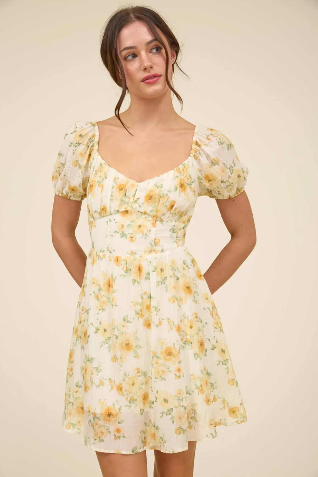 FLORAL CORSET DETAIL BACK TIE MINI DRESS Cultured Cloths Apparel & Accessories FLORAL CORSET DETAIL BACK TIE MINI DRESS Cultured Cloths Apparel & Accessories