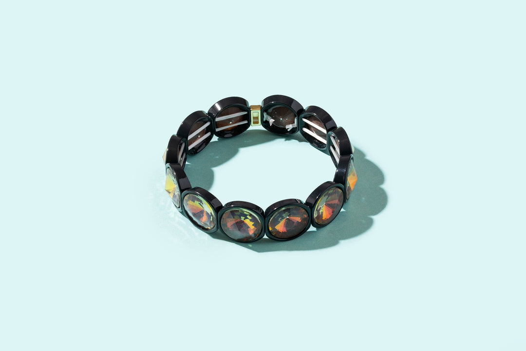Accessories, Bracelets - Enamel Stretch Bracelet - Earth Tone Colors - - Cultured Cloths Apparel