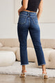 Denim - RFM Crop Dylan Full Size Tummy Control Distressed High Waist Raw Hem Jeans -  - Cultured Cloths Apparel