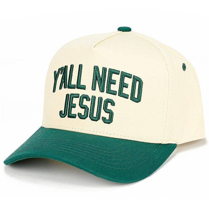 Accessories, Hats - TCM0092 Yall Need Jesus Trucker Hat - - Cultured Cloths Apparel