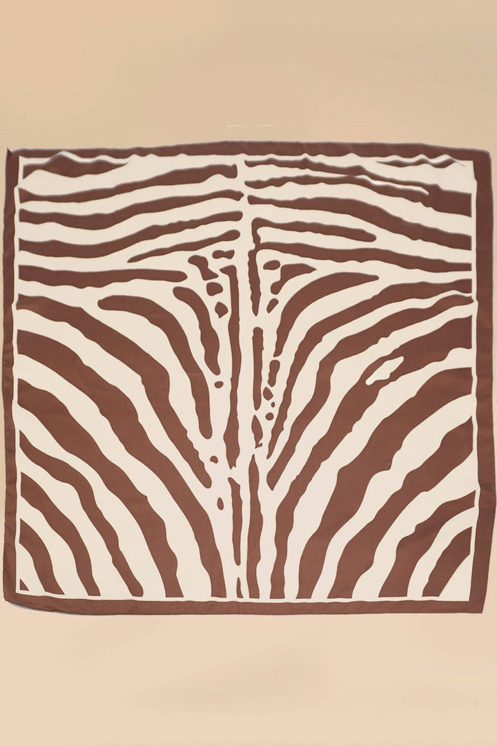 Accessories, Scarves - Large Vintage Zebra Print Bandana Scarf - ZEBRA - Cultured Cloths Apparel