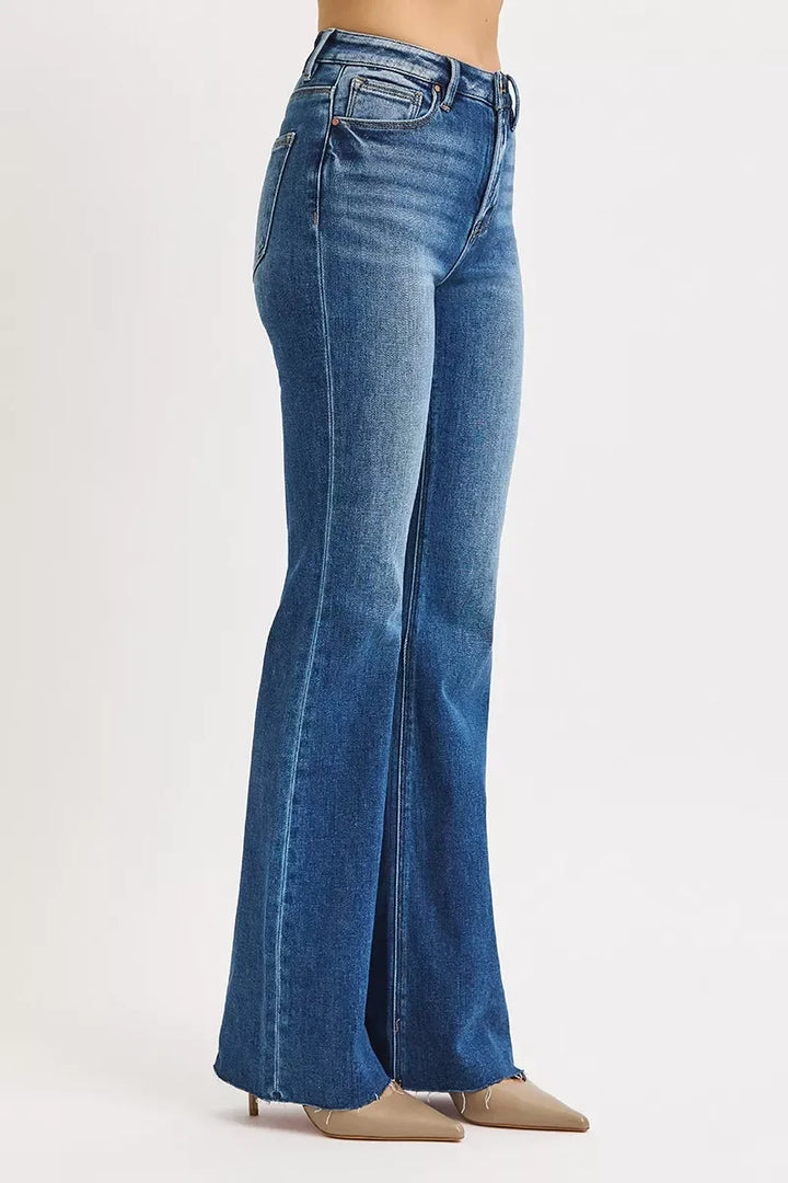 DENIM - RISEN High Rise Flare Jeans - - Cultured Cloths Apparel