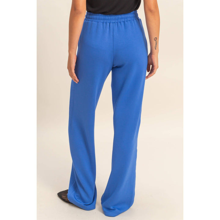 Elastic Waist Wide-Leg Pants