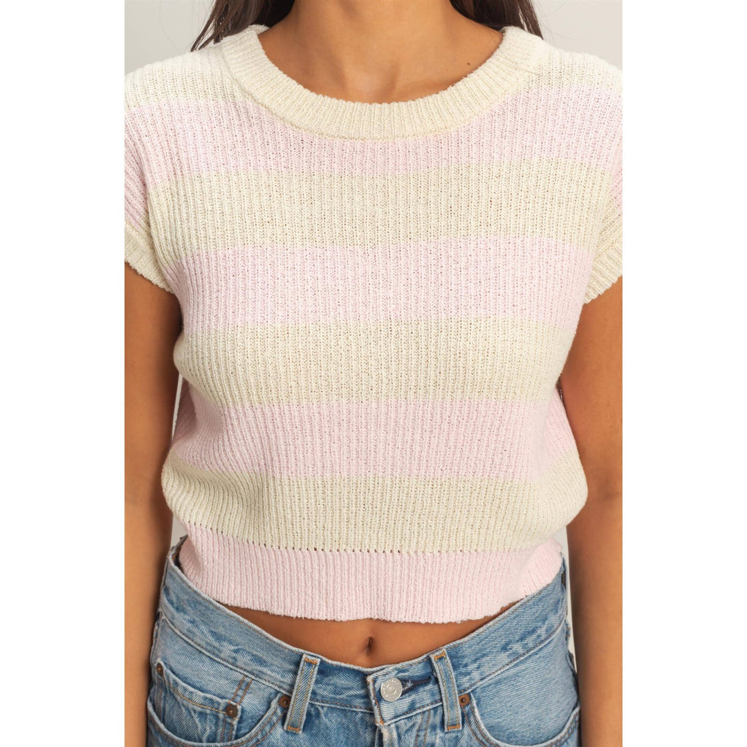 Striped Ribbed Knit Top