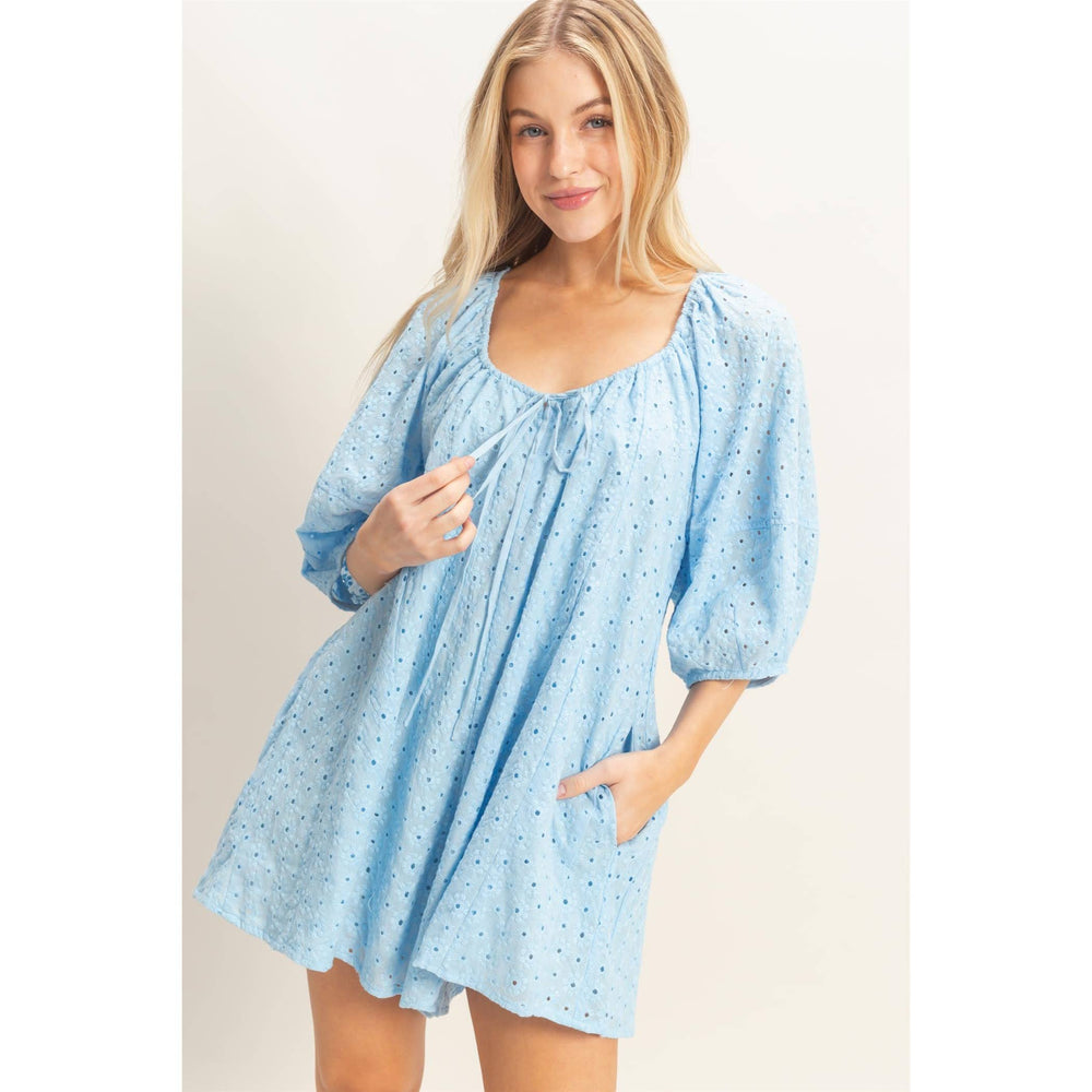 Women's Rompers - Eyelet Babydoll Romper - SMALL - Cultured Cloths Apparel