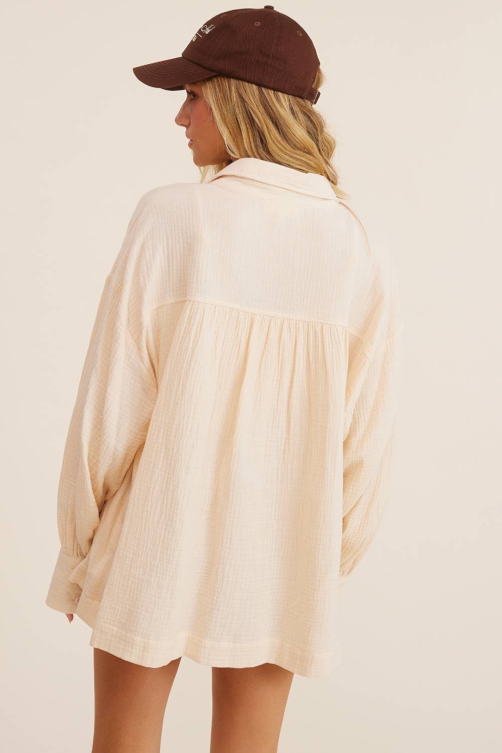 Gauze Button-Down Shirt