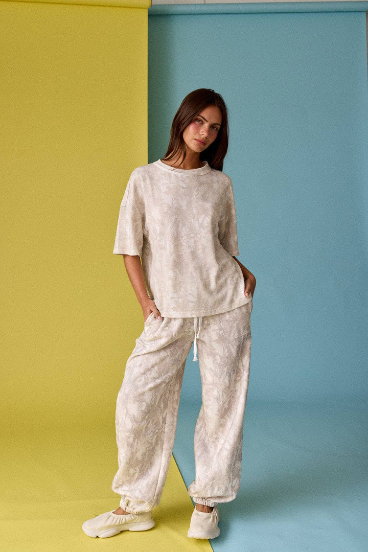 CAMO RIBBED LOOSE FIT SHIRT