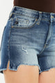 Women's Shorts - Kancan High Waist Raw Hem Denim Shorts -  - Cultured Cloths Apparel