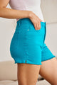  - RFM Tummy Control High Waist Raw Hem Denim Shorts -  - Cultured Cloths Apparel