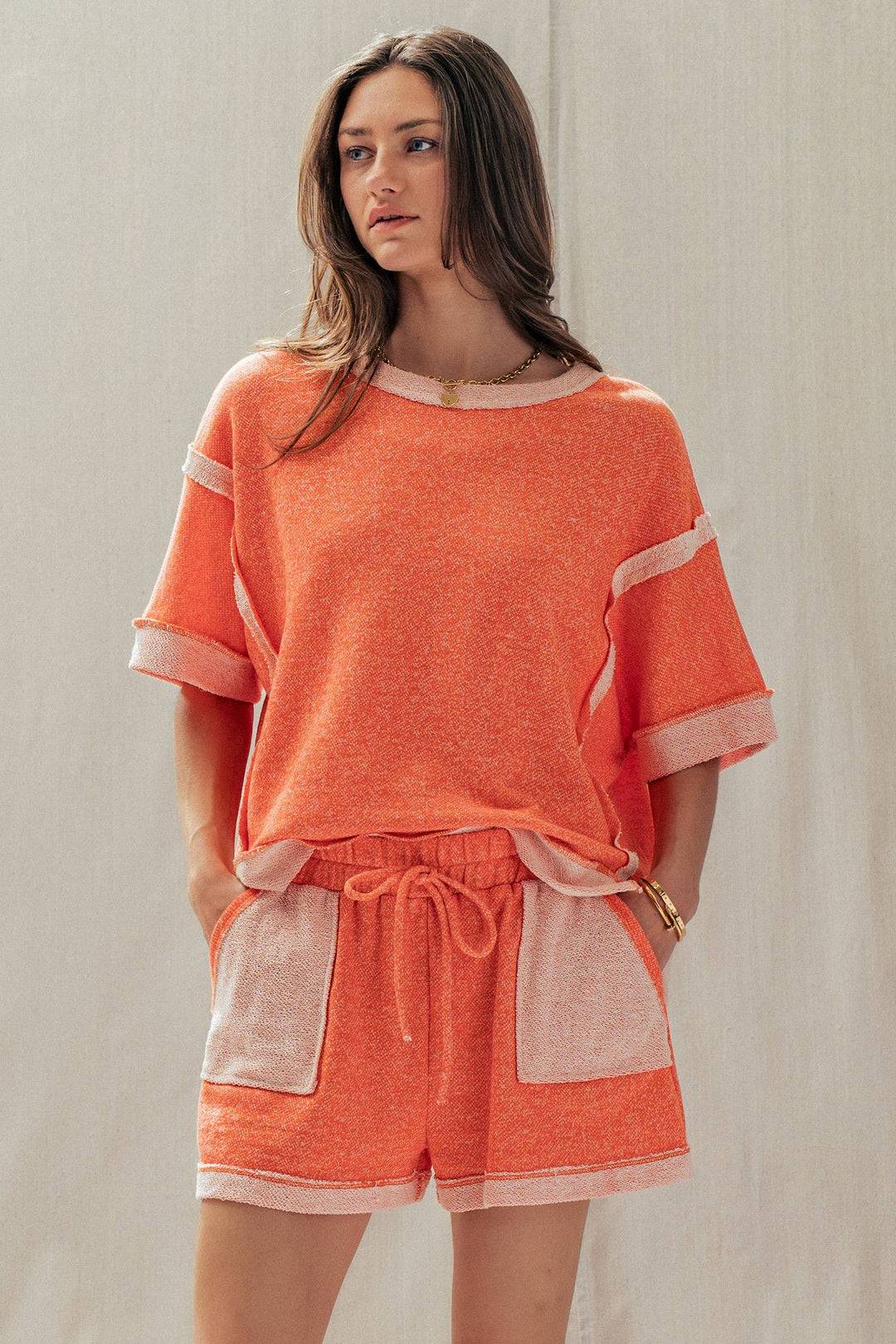 Reverse Seam Terry Two-Piece Set