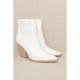 Shoes - SONIA-WESTERN ANKLE BOOT - WHITE - Cultured Cloths Apparel