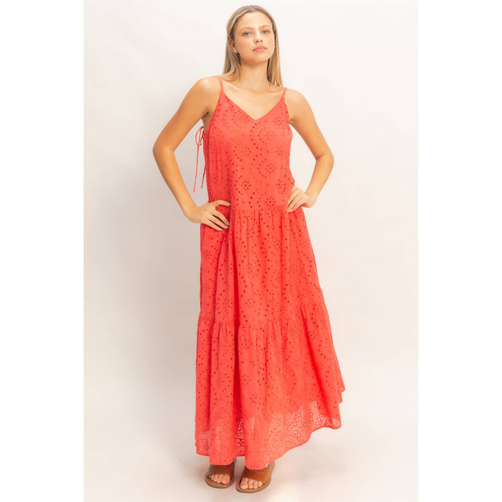 Dresses - Tiered Spaghetti Strap Maxi Dress - SMALL - Cultured Cloths Apparel