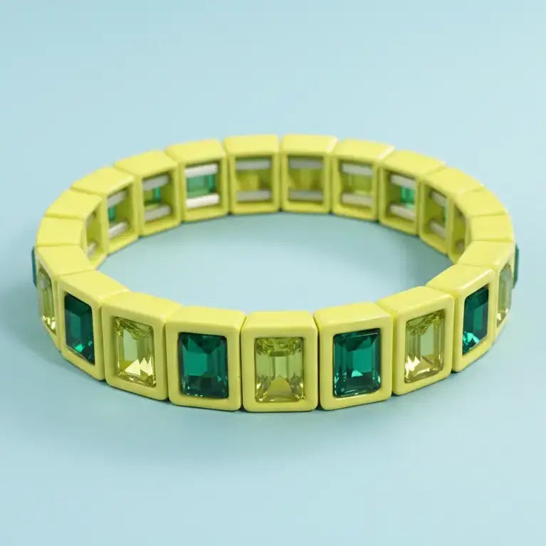 Accessories, Bracelets - Enamel Stretch Bracelet - Small Gems - Penelope - - Cultured Cloths Apparel