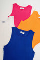 Women's Sleeveless - ROUND NECK SWEATER KNIT TANK TOP - ROYAL BLUE - Cultured Cloths Apparel