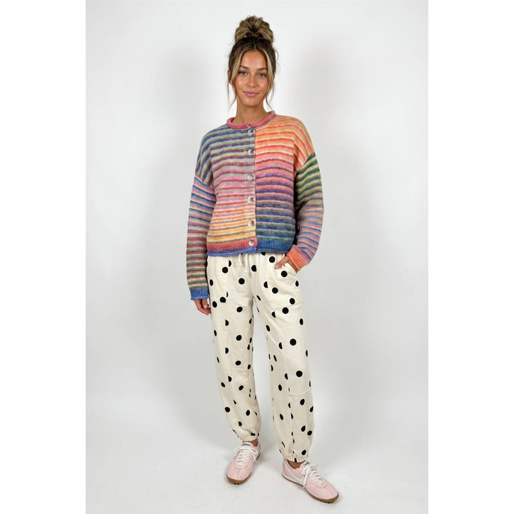Multi color button up cardigan