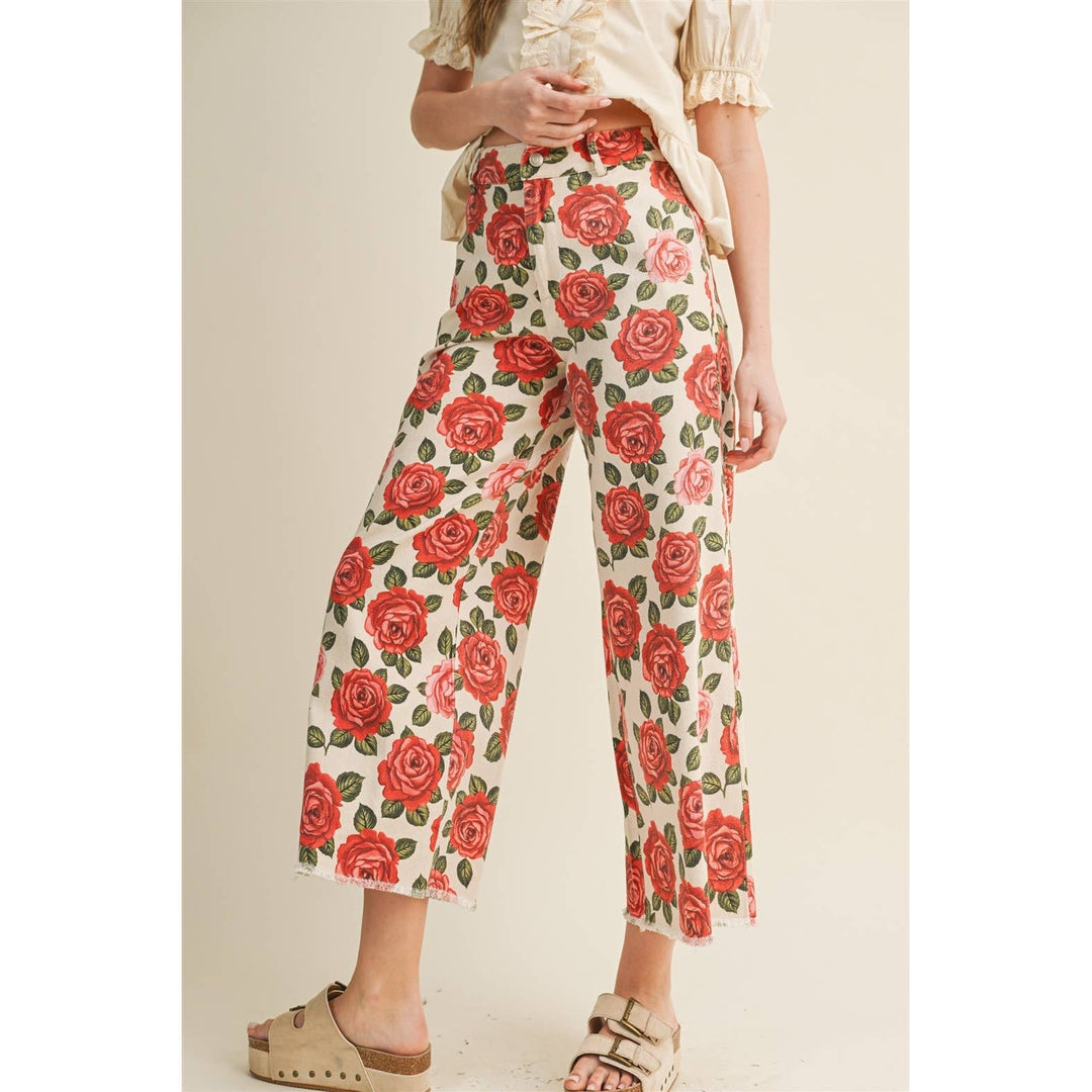 Pants - Rose Garden Heirloom Romance Tailored Pants - - Cultured Cloths Apparel